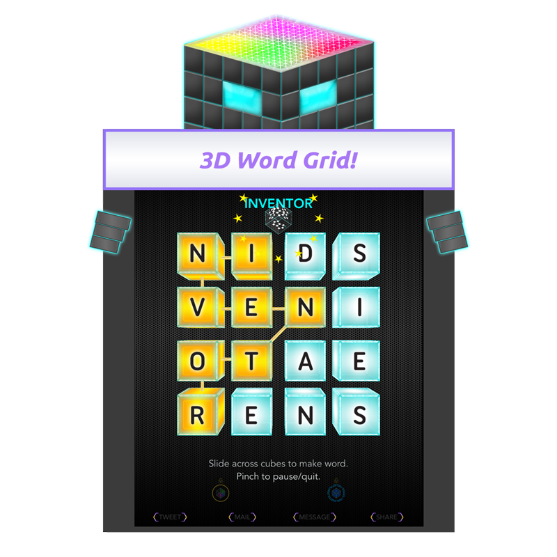 make words on a 3D word grid